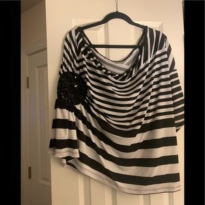 Black Off the Shoulder(Right Side) Blouse